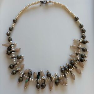 Elegant Pearl and Bead Necklace